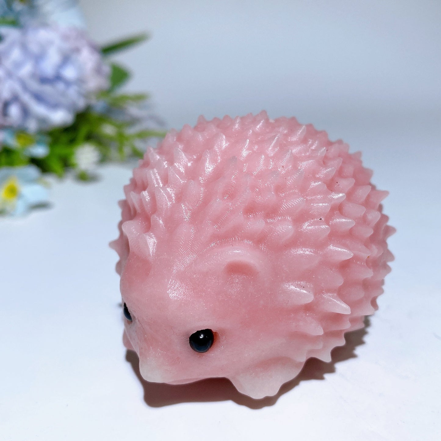 2.4" Pink Opal Hedgehog Carving Crystal Healing Bulk Wholesale