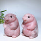 2.3" Pink Opal Marmot Carving Crystal Healing Bulk Wholesale