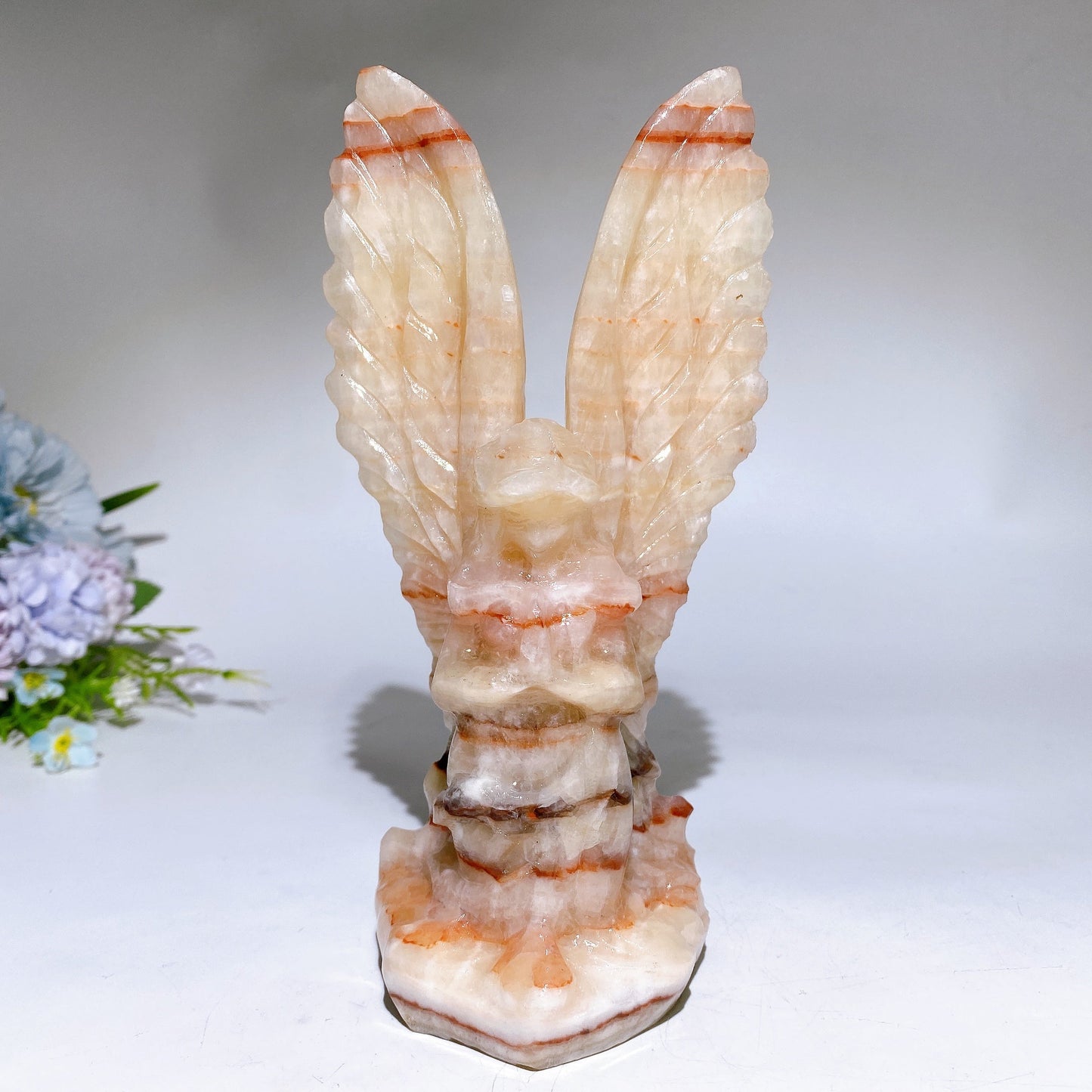 18cm Jade Praying Angel Carving Crystal Healing Bulk Wholesale