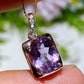 925 Silver Faceted Amethyst Pendant Crystal Healing Bulk Wholesale
