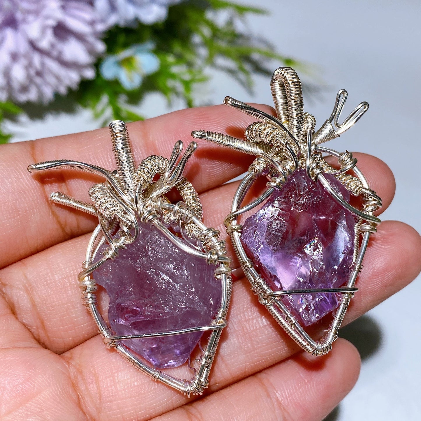 Cooper Wrapping Crystal Pendant Crystal Healing Bulk Wholesale