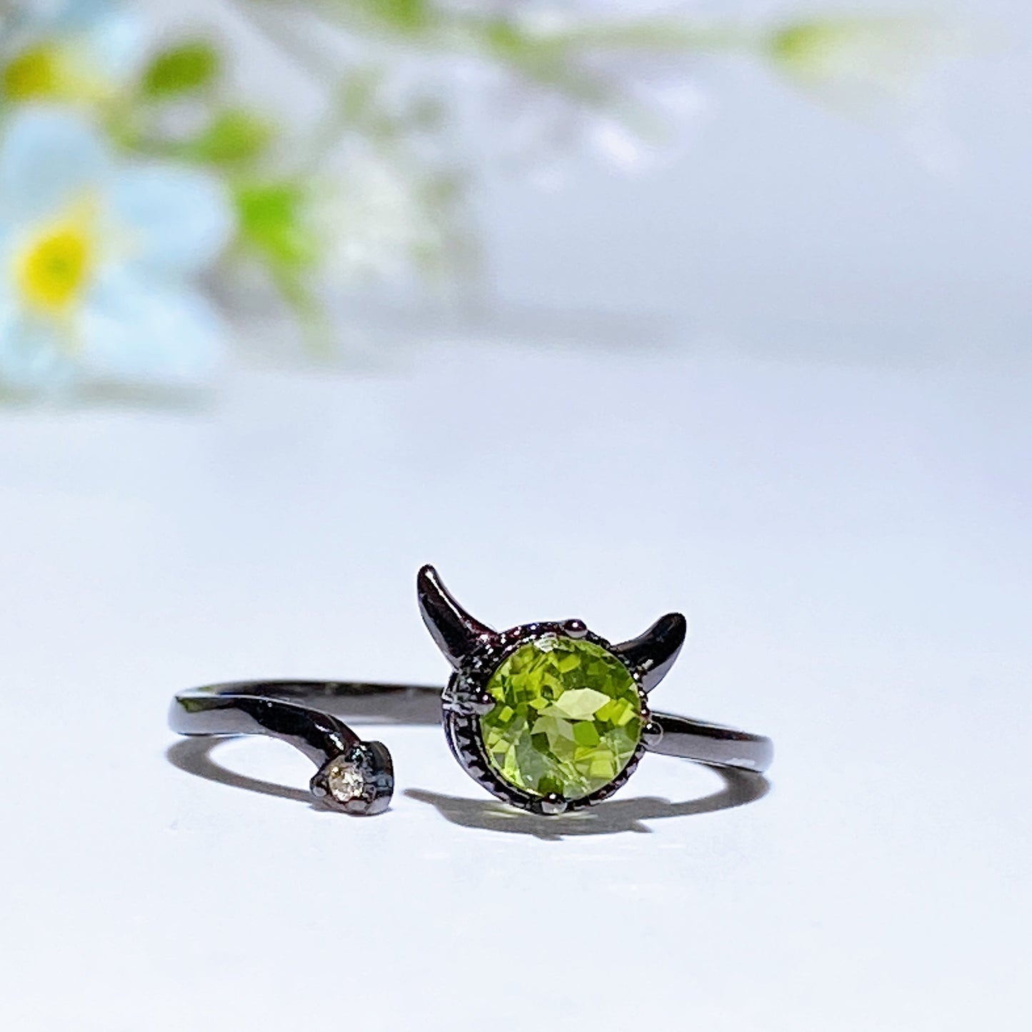 925 Silver Crystal Devil Ring Crystal Healing Bulk Wholesale