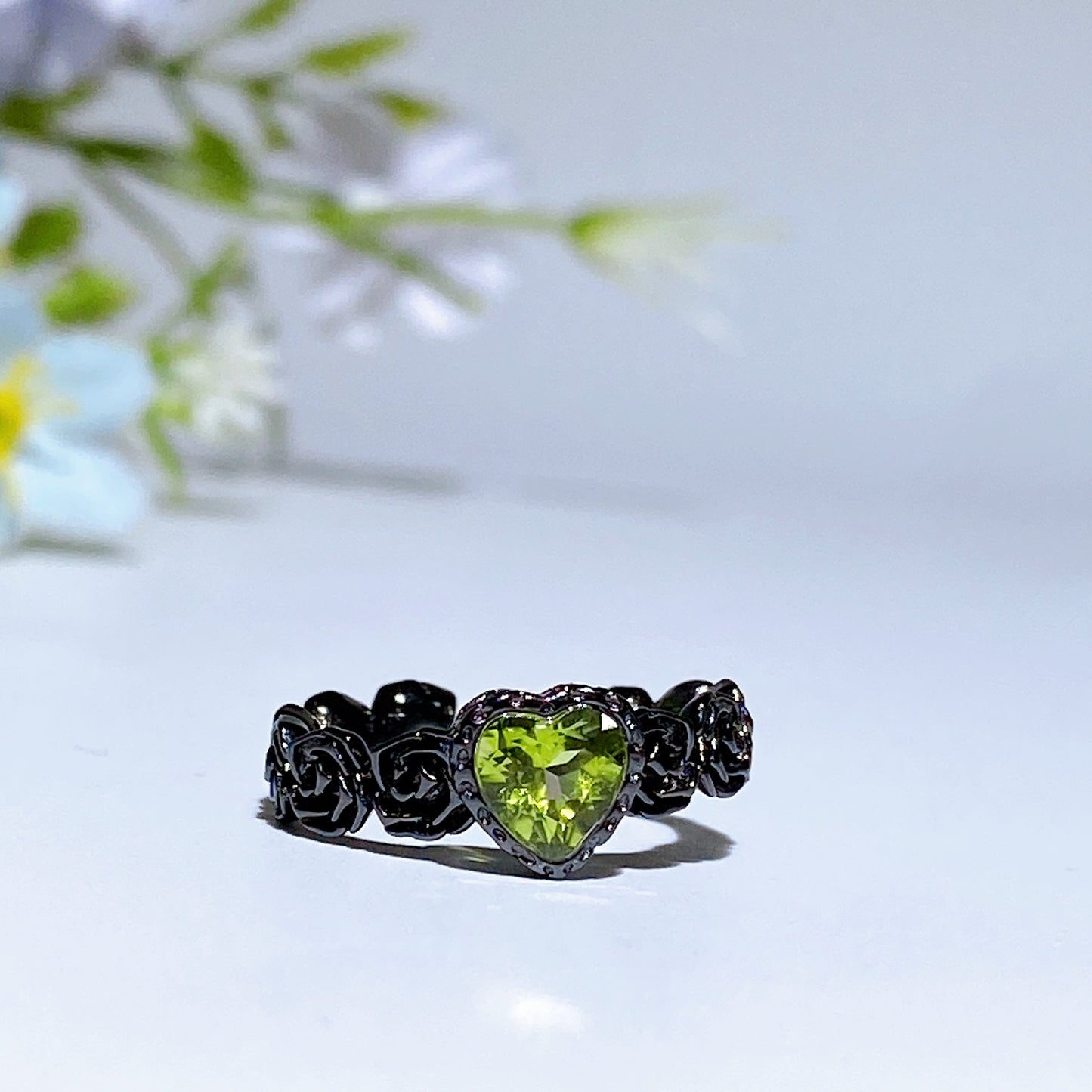 925 Silver Crystal Heart Ring Crystal Healing Bulk Wholesale