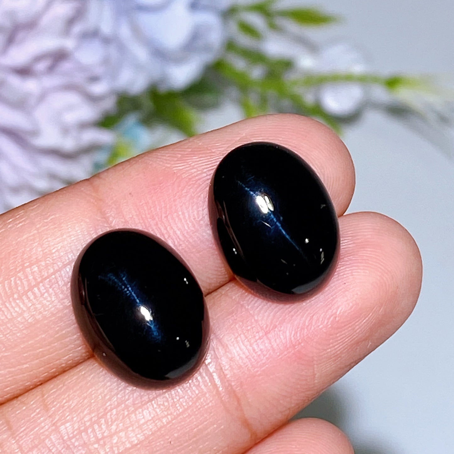 16mm Black Onyx Oval Cabochon for Jewelry DIY Crystal Healing Bulk Wholesale