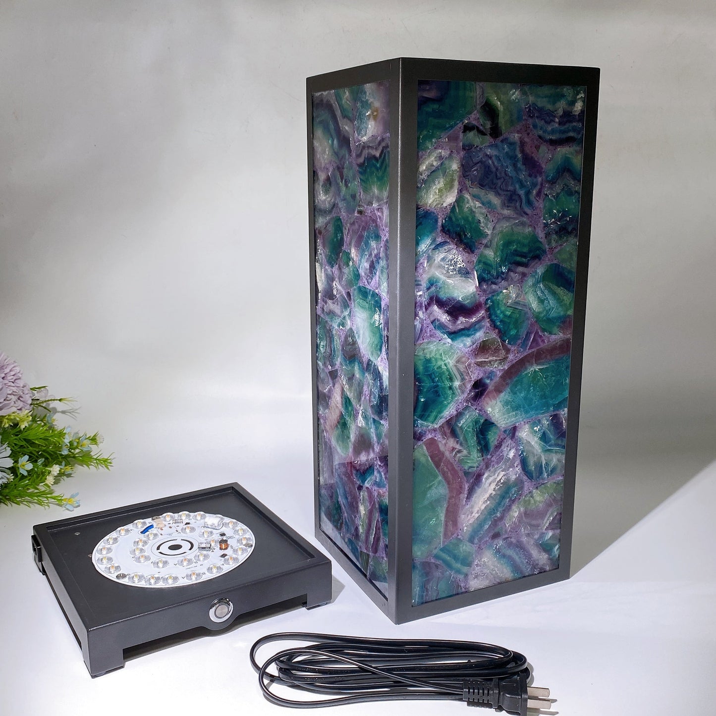 46.5cm Rainbow Fluorite Lamp Crystal Healing Bulk Wholesale