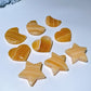 1.8"-2.0" Orange Calcite Moon Star Heart Carving Crystal Healing Bulk Wholesale