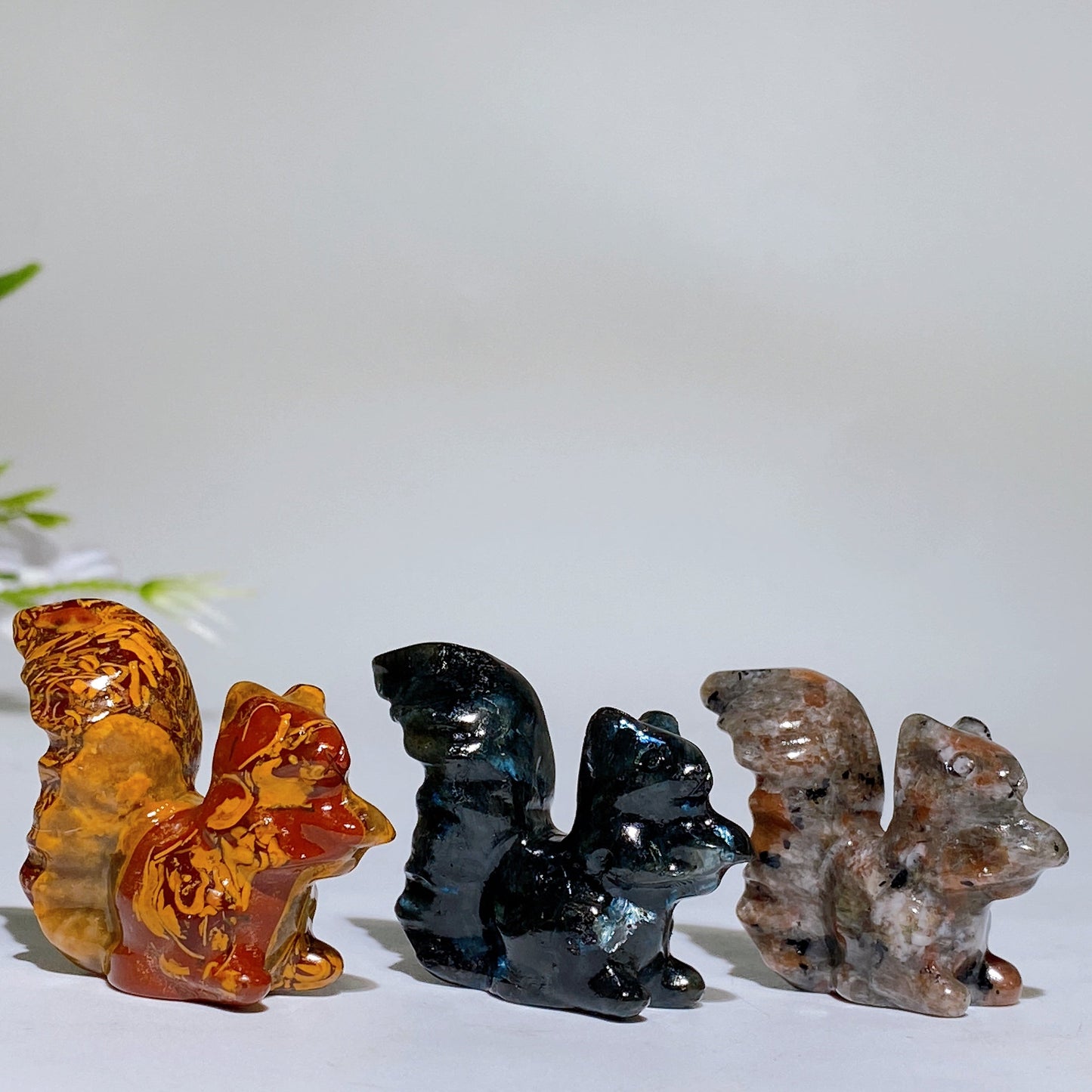 1.6" Crystal Squirrel Carving Crystal Healing Bulk Wholesale