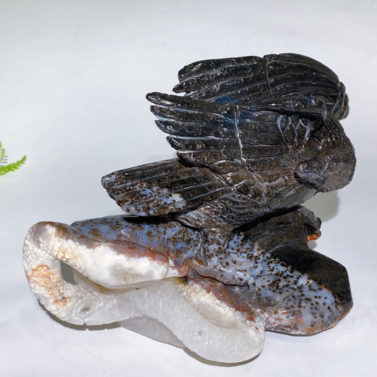 Unique Hand Carved Agate Eagle Snake Carving Crystal Healing Bulk Wholesale