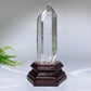 Unique Blue Needle in Quartz Tower with Wooden Stand Crystal Healing Bulk Wholesale