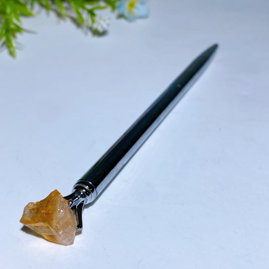 15cm Raw Crystal Silver Color Pen Crystal Healing Bulk Wholesale