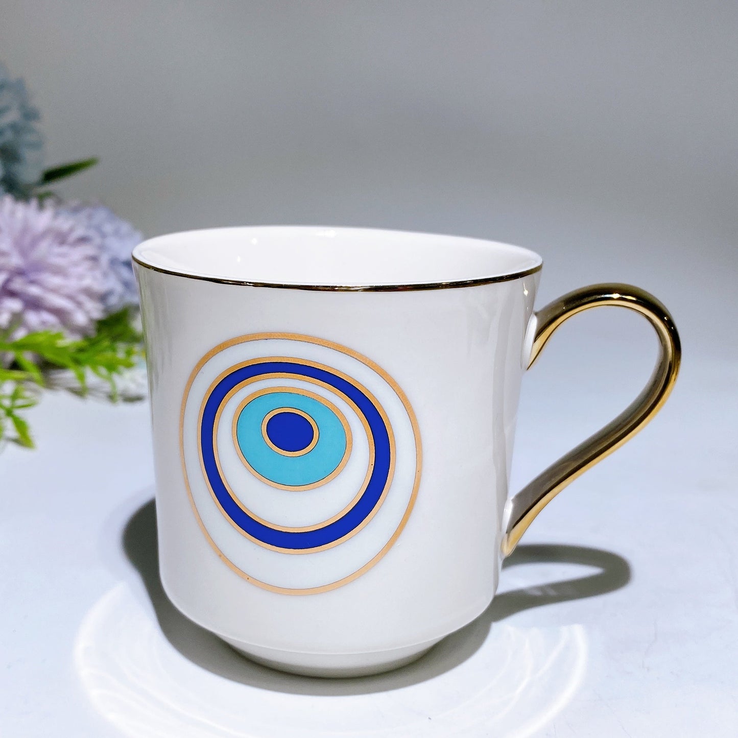 Ceramic Evil Eye Cup & Mat with Gift Box Set Crystal Healing Bulk Wholesale