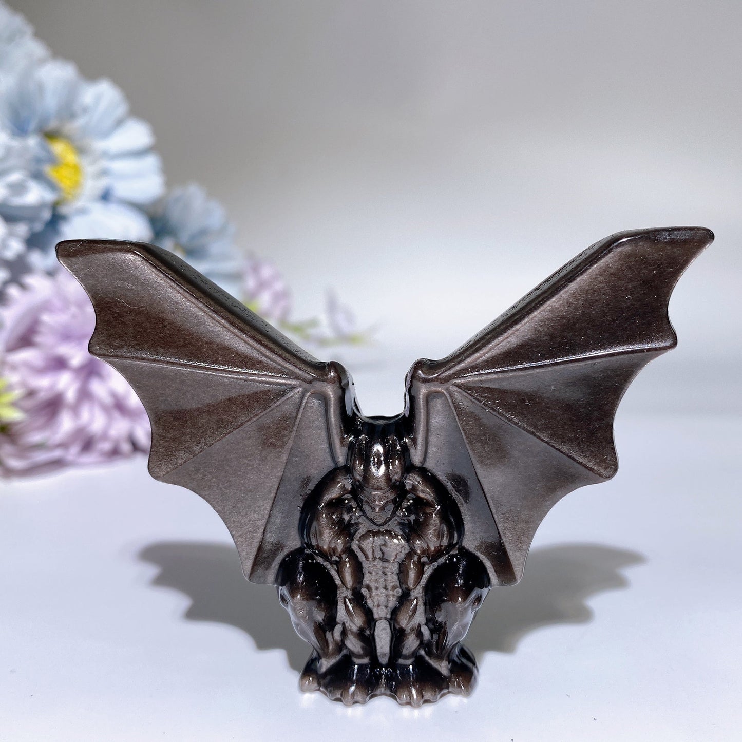 Golden Obsidian Silver Obsidian Gargoyle Carving Crystal Healing Bulk Wholesale