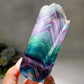 11-13cm Rainbow Fluorite Cylinder Candle Free Form Crystal Healing Bulk Wholesale