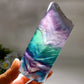 11-13cm Rainbow Fluorite Cylinder Candle Free Form Crystal Healing Bulk Wholesale