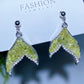 Alloy Metal Crystal Chips Fish Tail Design Earrings Crystal Healing Bulk Wholesale