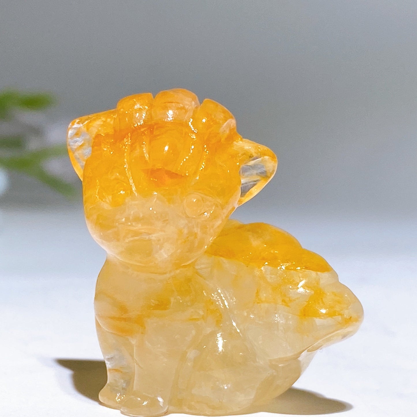 1.2" Golden Healer Vulpix Pokemon Carving Crystal Healing Bulk Wholesale