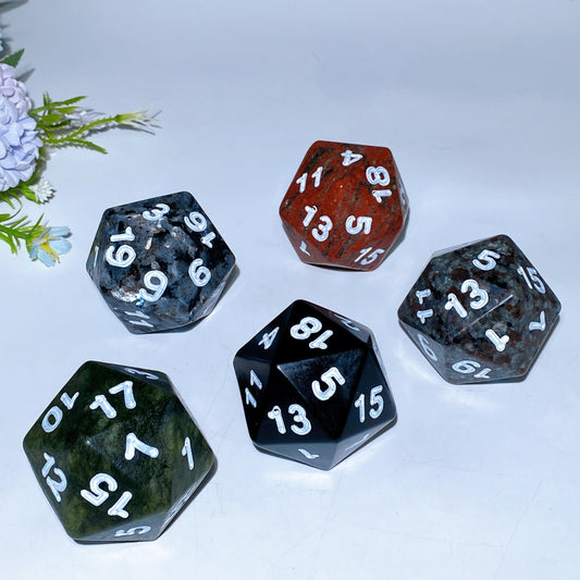 2.4" Crystal Twenty Faces Dice Carving Crystal Healing Bulk Wholesale