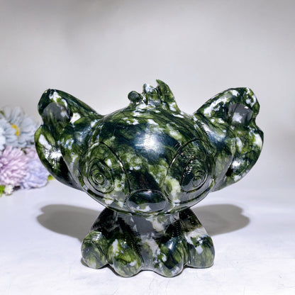 16cm Jade Sepentine Stitch Carving Crystal Healing Bulk Wholesale