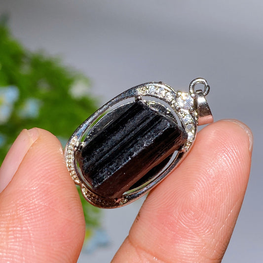 Black Tourmaline Pendant Crystal Healing Bulk Wholesale