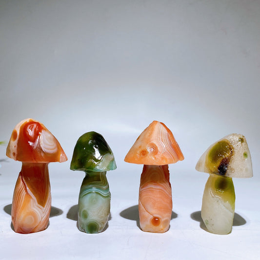 2.6"-3.0" Gobi Agate Mushroom Carving Crystal Healing Bulk Wholesale