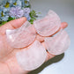 2.2" Rose Quartz Kitty Head Guasha Board Crystal Healing Bulk Wholesale