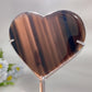 2.8"-3.1" Midnight Lace Obsidian Heart Carving with Stand Crystal Healing Bulk Wholesale
