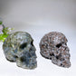 3.7"-3.9" Yooperlite Labradorite Skull Carving Crystal Healing Bulk Wholesale