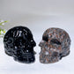 3.5" Black Obsidian Yooperlite Skull Carving Crystal Healing Bulk Wholesale