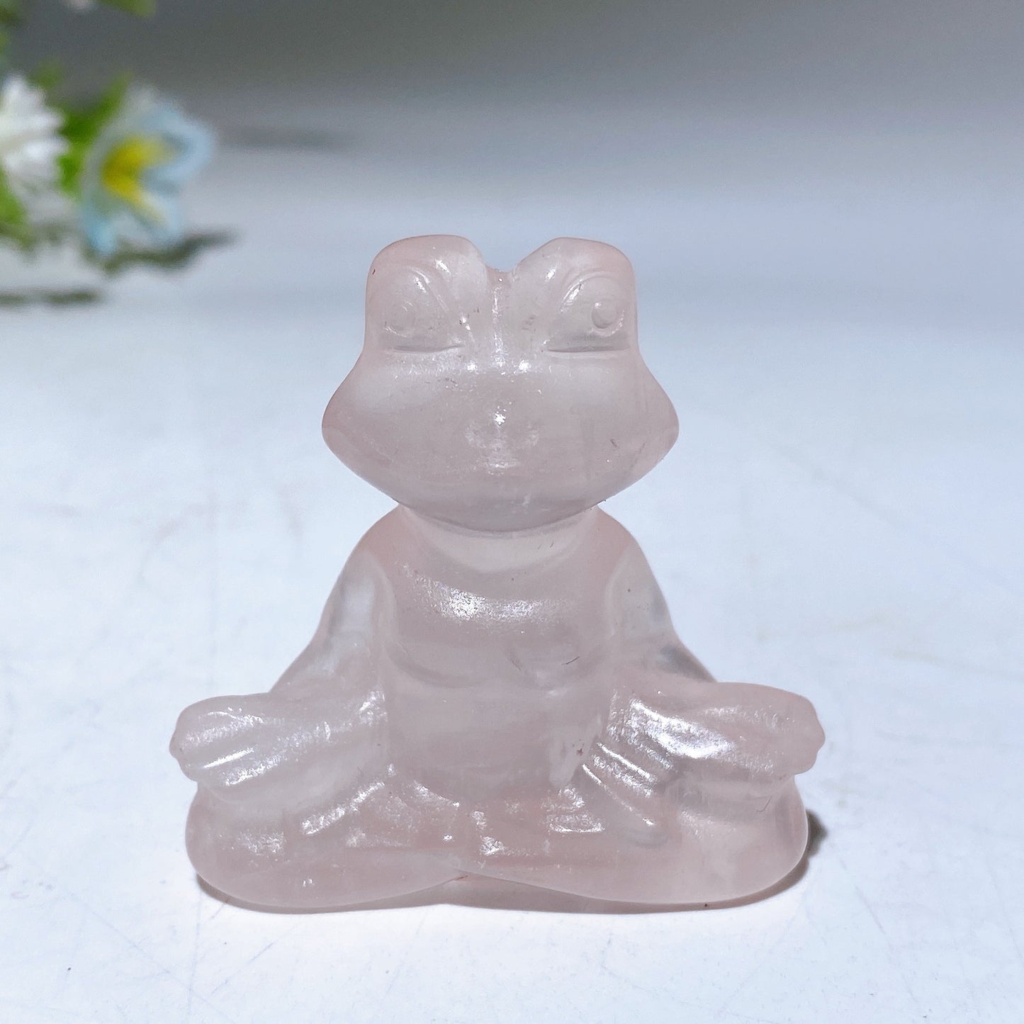 1.5" Crystal Yoga Frog Carving Crystal Healing Bulk Wholesale