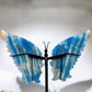 Large Unique Blue Onyx Butterfly Wings Carving with Stand Crystal Healing Bulk Wholesale