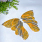 Large Unique Bumblebee Jasper Butterfly Wings Carving with Stand Crystal Healing Bulk Wholesale