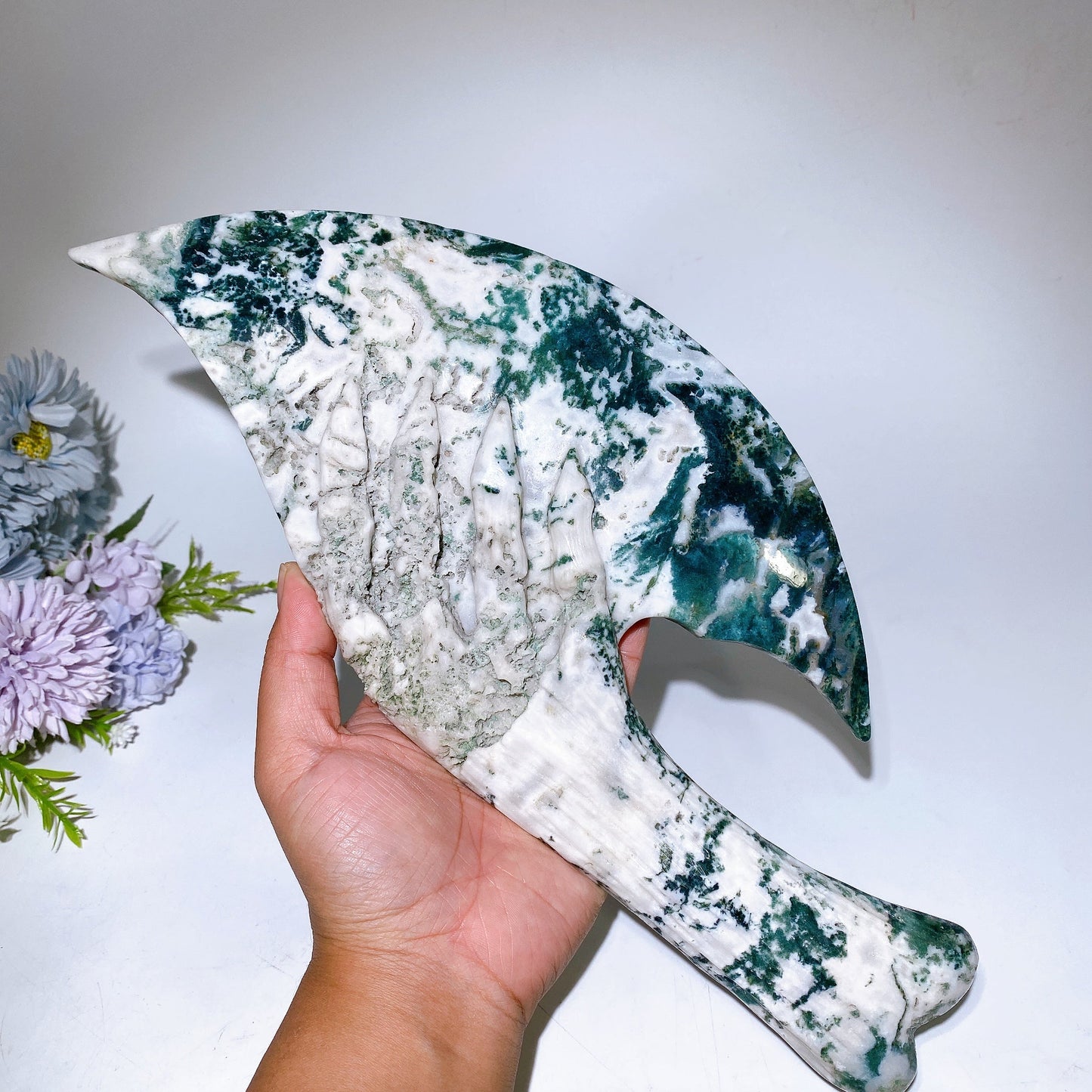 34cm Large Unique Axe Carving Crystal Healing Bulk Wholesale