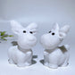 2.4" White Jade Deer Carving Crystal Healing Bulk Wholesale
