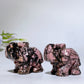 1.6” Rhodonite Elephant Carving Crystal Healing Bulk Wholesale