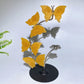 21cm Natrual Butterfly Sphere Holder Crystal Healing Bulk Wholesale