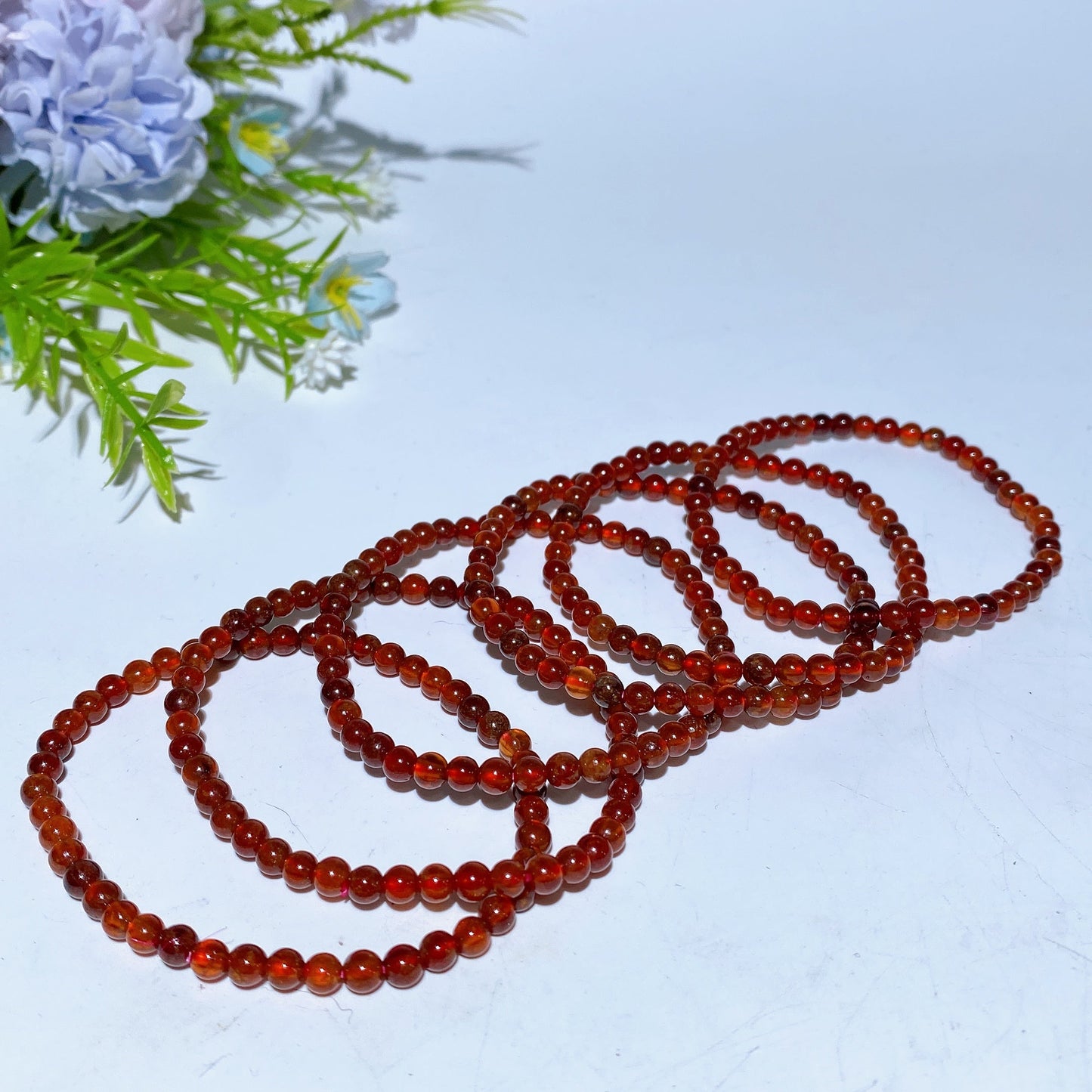 4mm Garnet Bracelet Crystal Healing Bulk Wholesale
