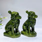 3.2" Serpentine Dog with Christmas Hat Carving Crystal Healing Bulk Wholesale