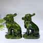 3.2" Serpentine Dog with Christmas Hat Carving Crystal Healing Bulk Wholesale