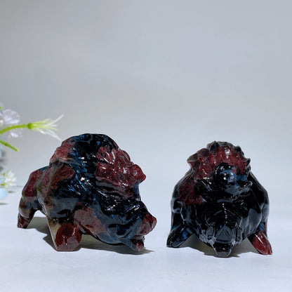 3.0" Jade Astrophylite Wild Boar Carving Crystal Healing Bulk Wholesale
