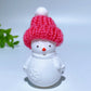 2.2" White Jade Snowman Carving with Cap Crystal Healing Bulk Wholesale