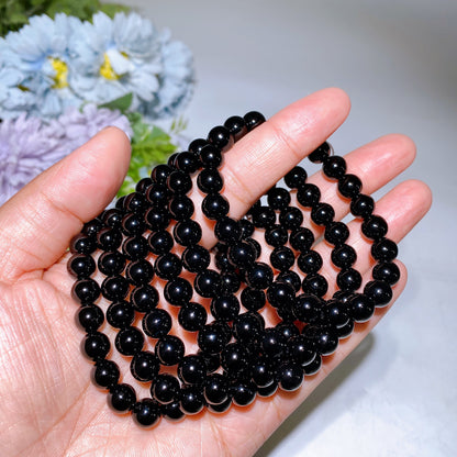 8mm 10mm Black Onyx Bracelet Crystal Healing Bulk Wholesale