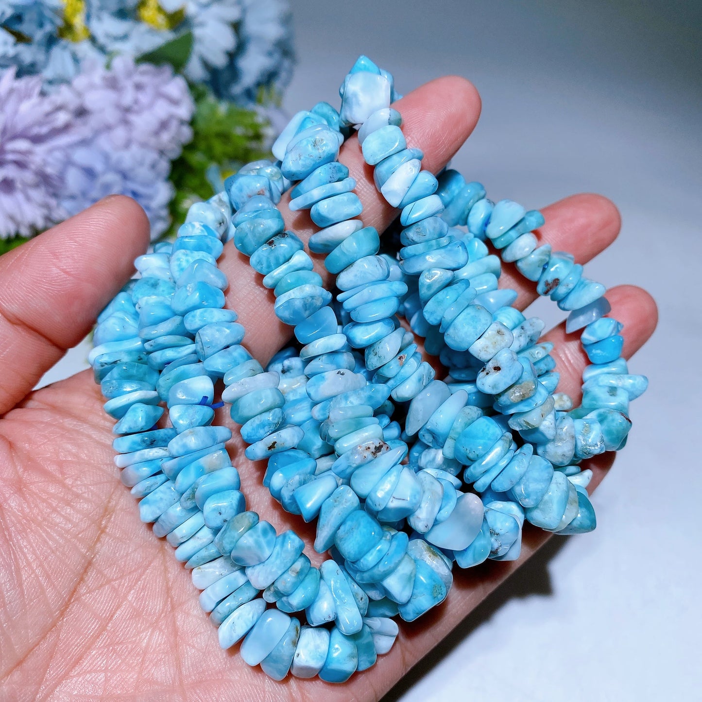 Larimar Chips Bracelet Crystal Healing Bulk Wholesale