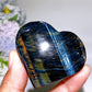 1.5"-2.4" Blue Tiger's Eye Heart Carving Crystal Healing Bulk Wholesale