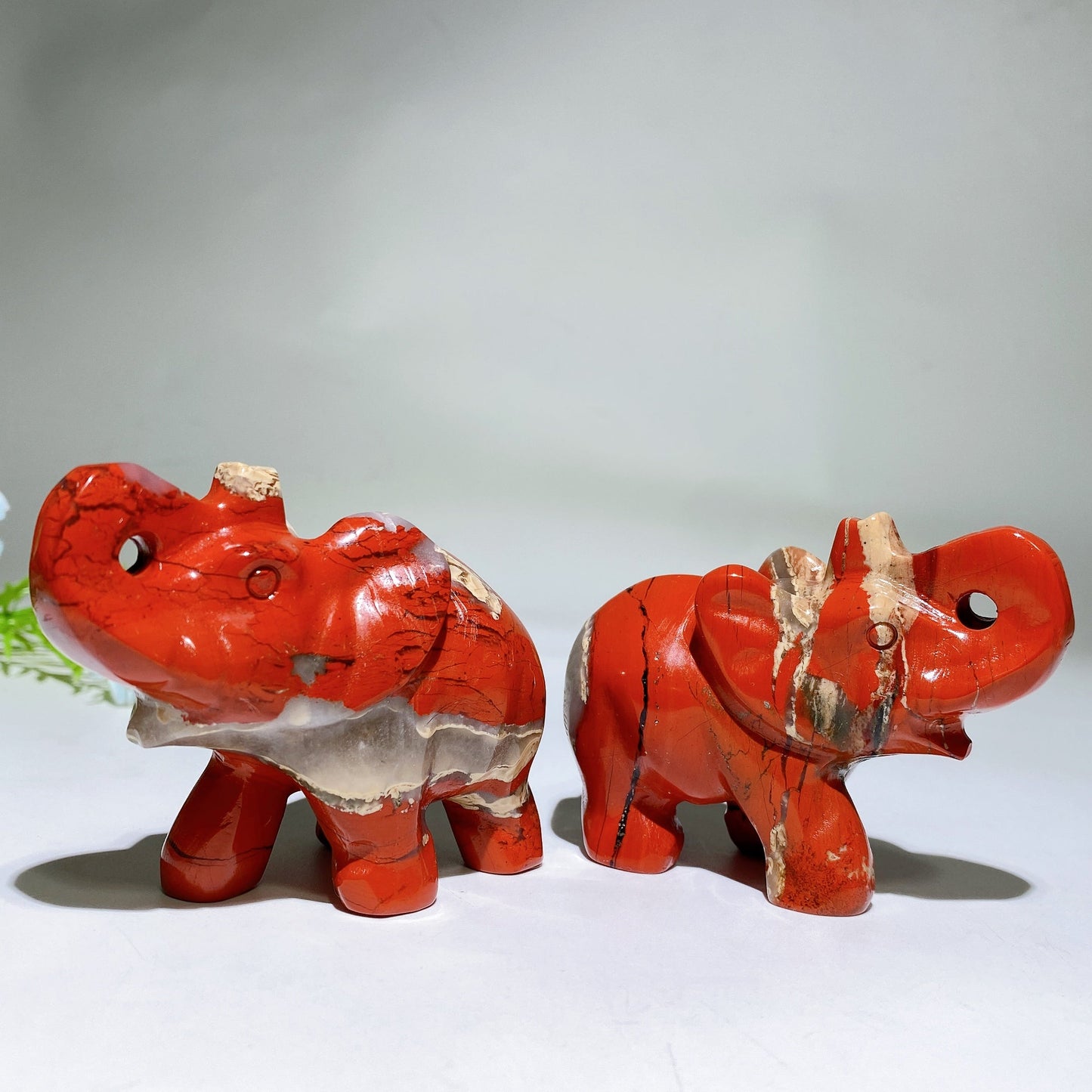 3.2" Red Jasper Elephant Carving Crystal Healing Bulk Wholesale