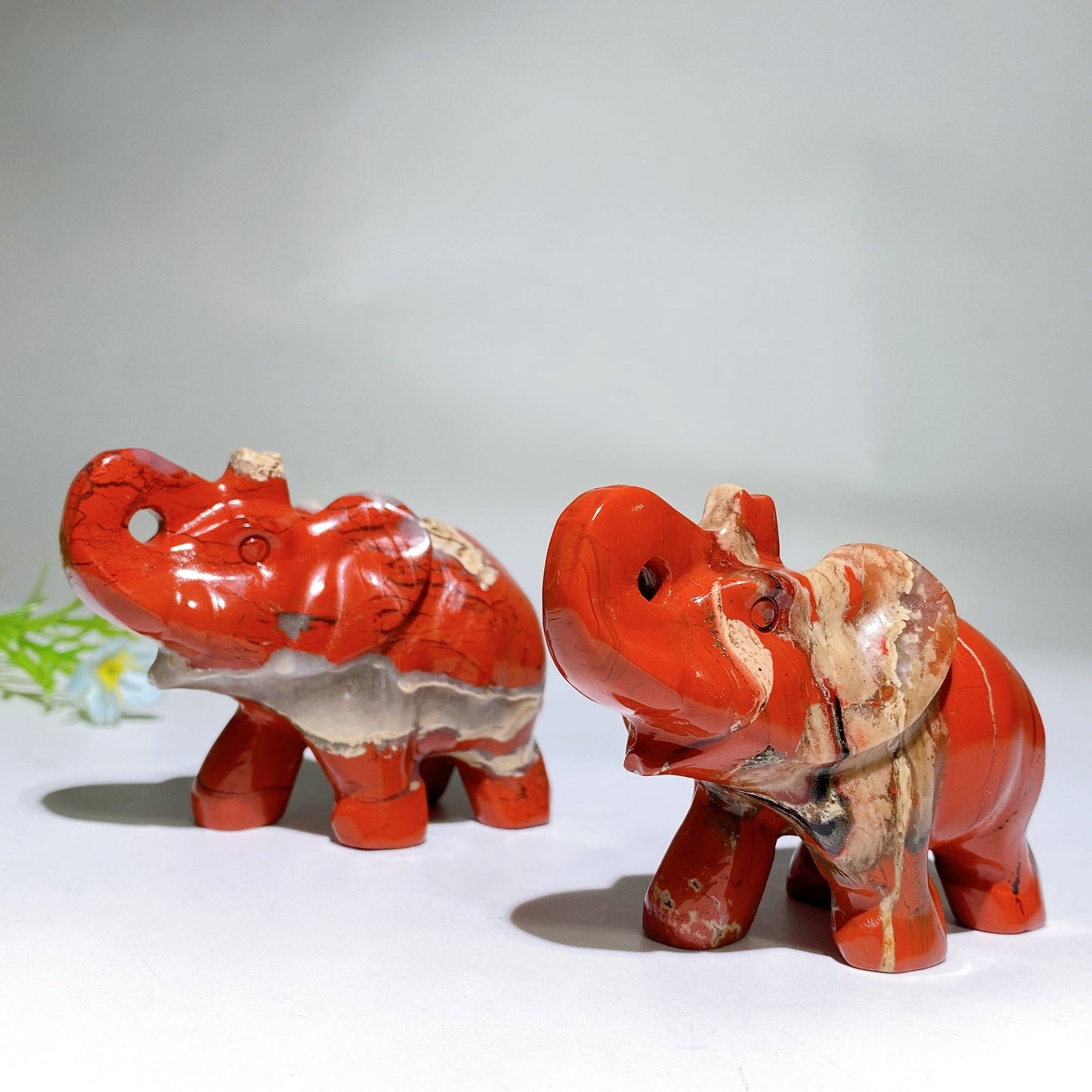 3.2" Red Jasper Elephant Carving Crystal Healing Bulk Wholesale