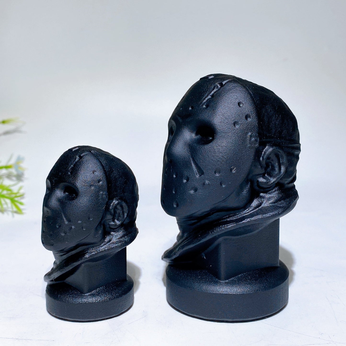 2.8"-4.0" Black Obsidian Chain Saw Massacre Carving Crystal Healing Bulk Wholesale