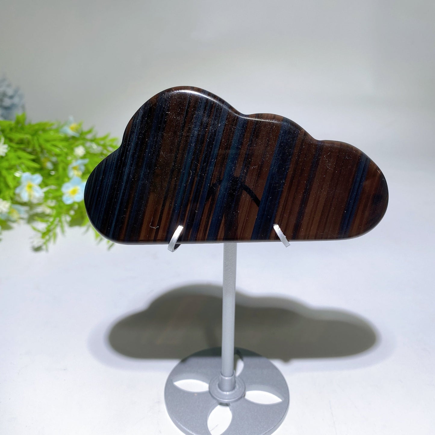 Midnight Lace Obsidian Shape Carving with Stand Crystal Healing Bulk Wholesale