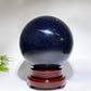 Large Unique Green Blue Sandstone Sphere with Wooden Stand Crystal Healing Bulk Wholesale