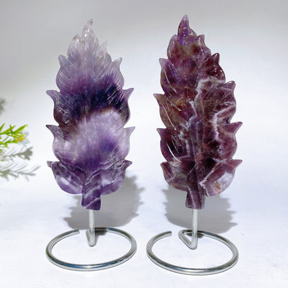 Natural Crystal Feather Carving with Stand Crystal Healing Bulk Wholesale