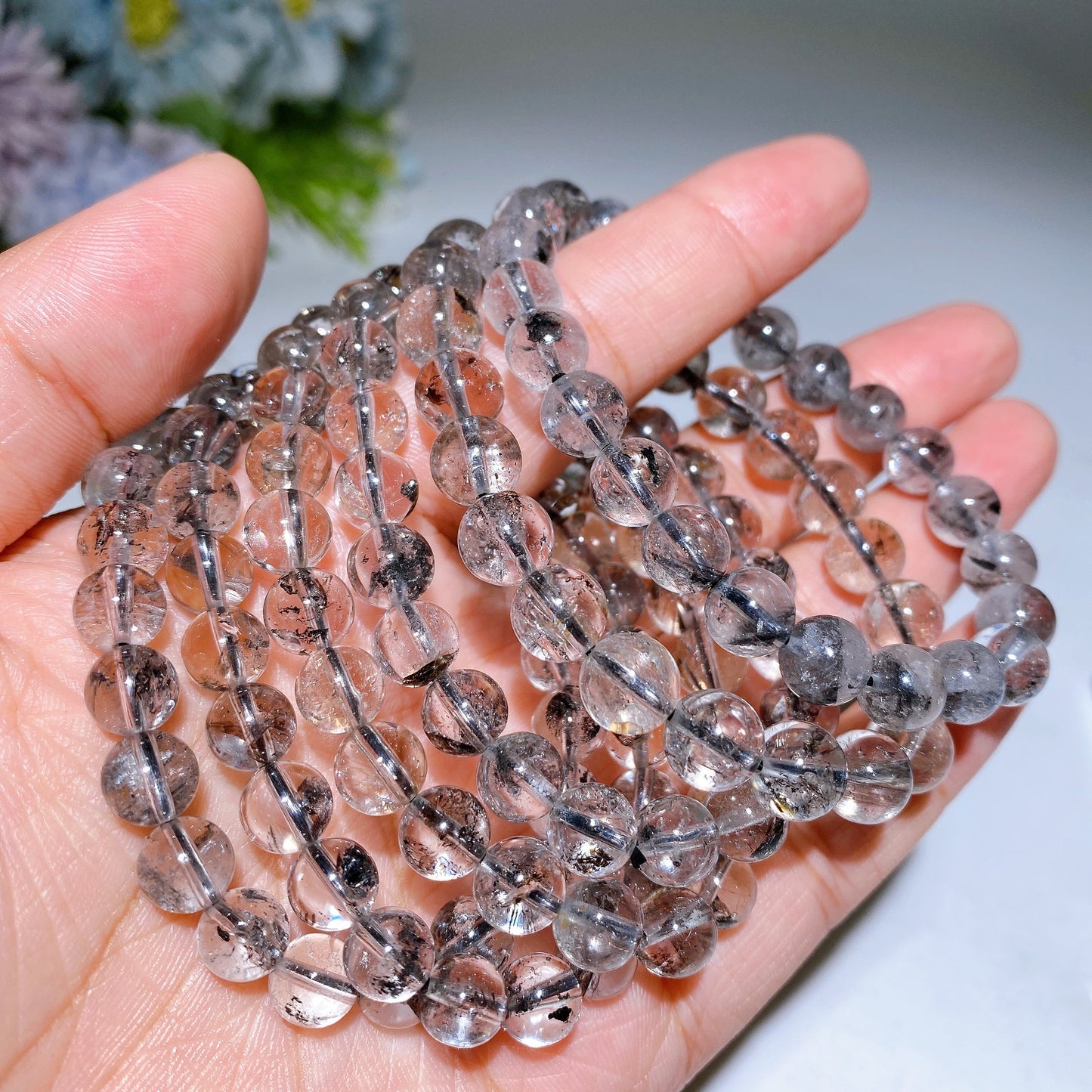 8mm Herkimer Diamond Bracelet Crystal Healing Bulk Wholesale